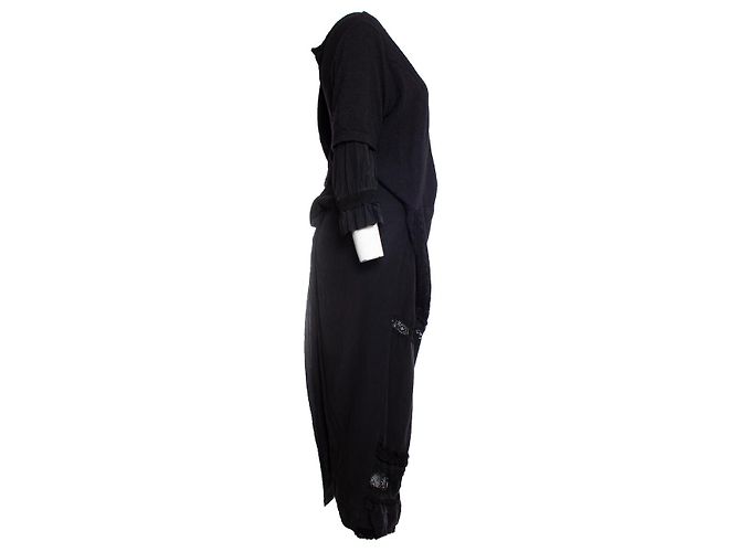 COMME des GARCONS, asymmetrisches Maxikleid Schwarz - Ansicht 4
