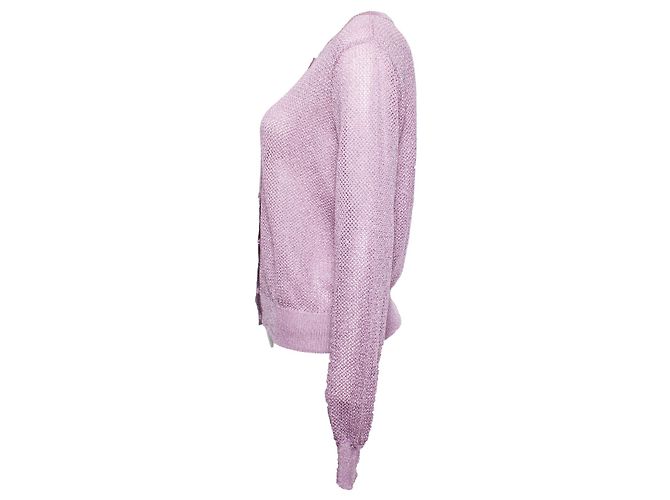 MISSONI, Lila Strickjacke mit Lurex - Ansicht 4