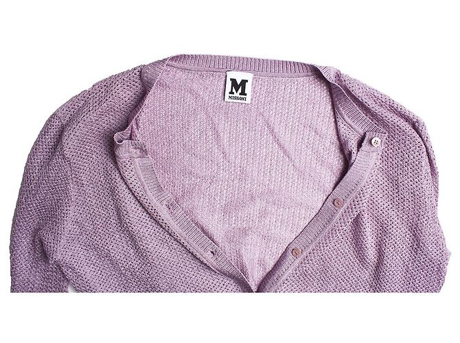 MISSONI, Lila Strickjacke mit Lurex - Ansicht 6