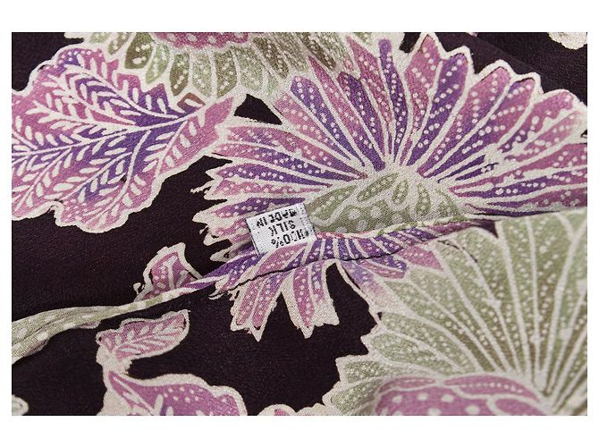 Autre Marque RAYA, top de seda negro con estampado floral Multicolor - vista 6