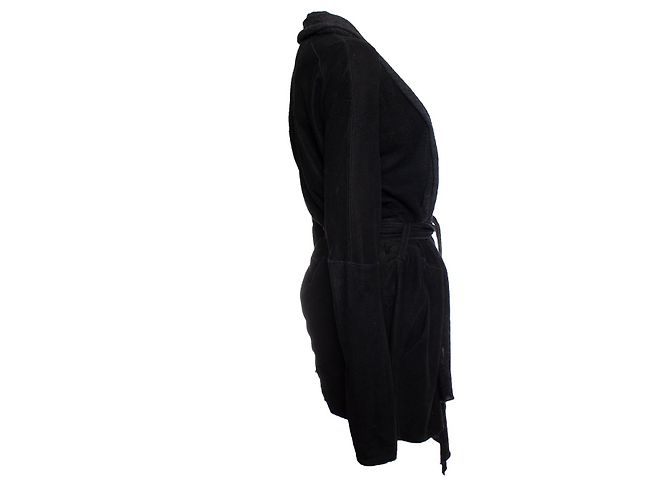 Autre Marque Isacco Sellam, cardigan avvolgente in pelle Nero - vista 3