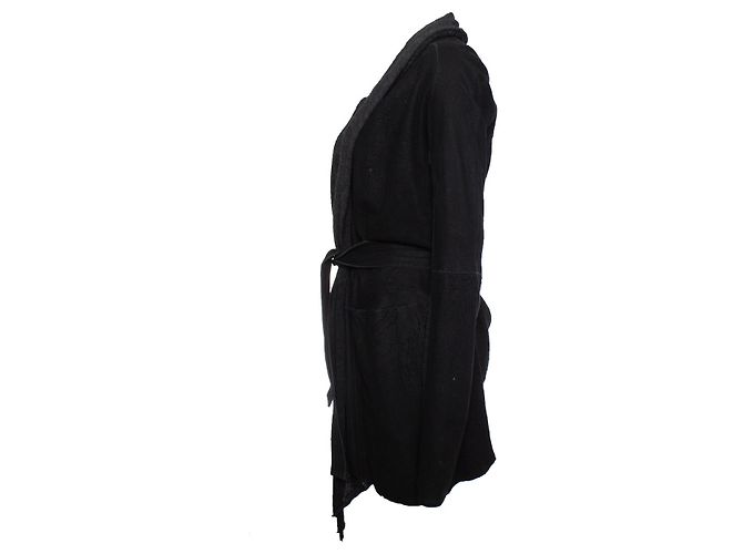 Autre Marque Isacco Sellam, cardigan avvolgente in pelle Nero - vista 4