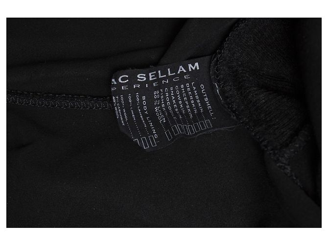 Autre Marque Isacco Sellam, cardigan avvolgente in pelle Nero - vista 6
