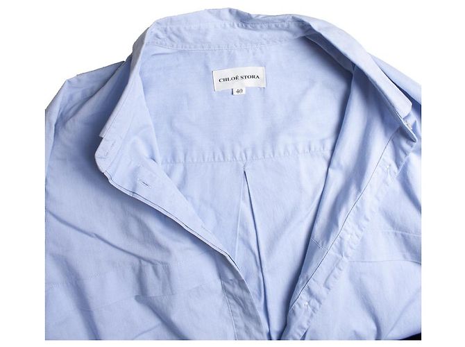 Autre Marque Chloé Stora, Hemdkleid in Blau - Ansicht 6