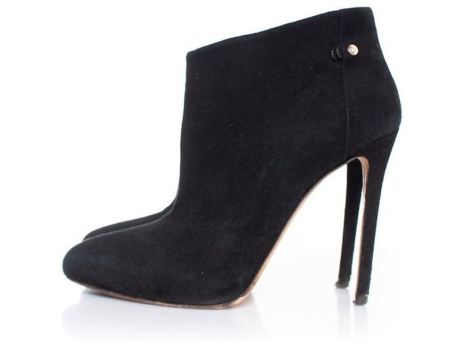 Elisabetta Franchi, Bottines en daim noires - vue 2