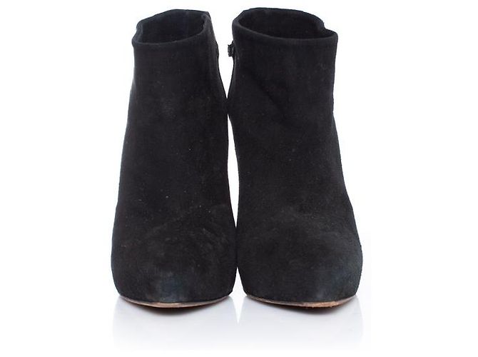 Elisabetta Franchi, Bottines en daim noires - vue 6