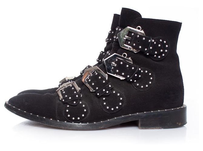 GIVENCHY, botas pretas com fivelas e tachas Preto - vista 2