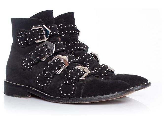 GIVENCHY, botas pretas com fivelas e tachas Preto - vista 7