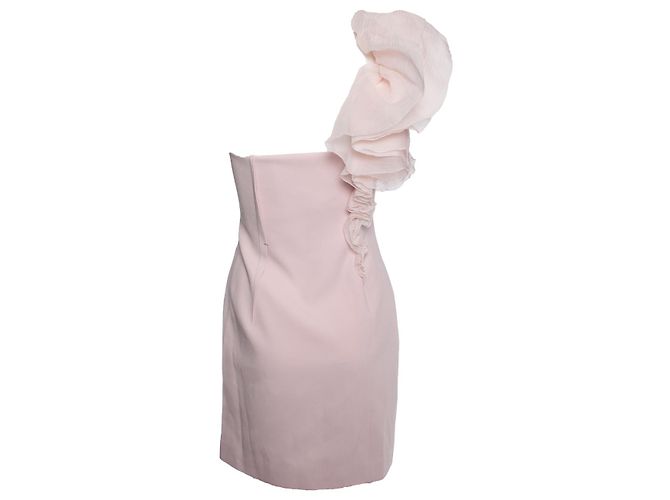 Paule Ka, Rosafarbenes Kleid mit Rüschen an der Schulter Pink - Ansicht 2