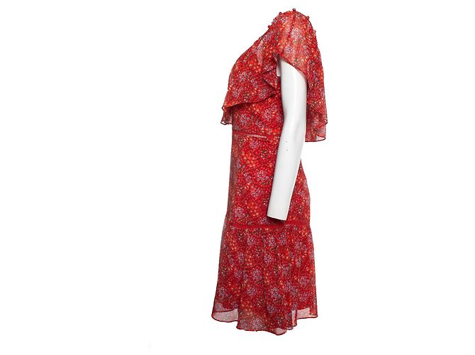 Rebecca Minkoff, Kleid mit Blumenmuster in Rot - Ansicht 4