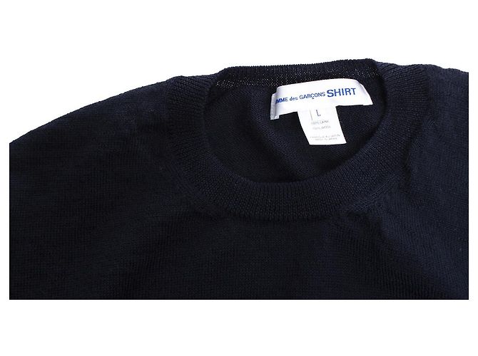COMME des GARCONS, Suéter de lã azul. - vista 5