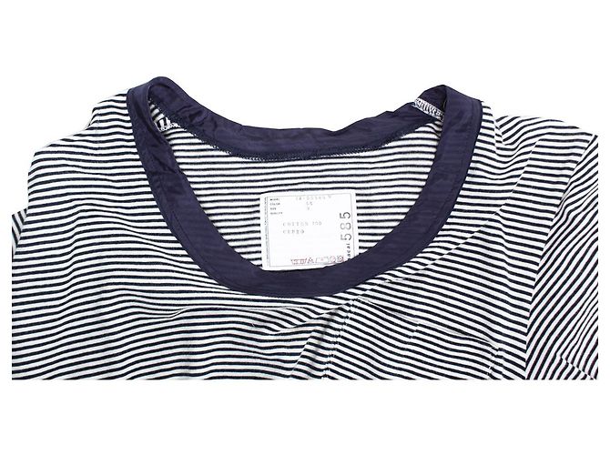 Sacai, Maglietta a righe bianche e blu - vista 5