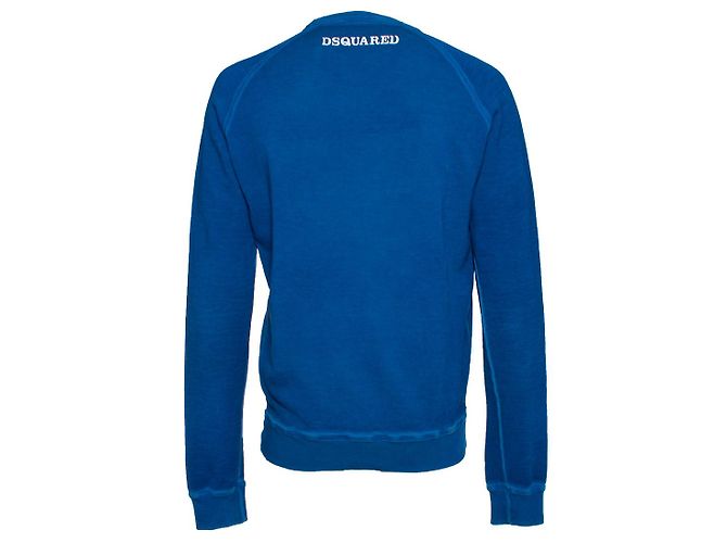 Dsquared2, Pull bleu avec texte. - vue 2