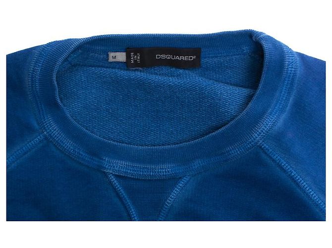Dsquared2, Pull bleu avec texte. - vue 6