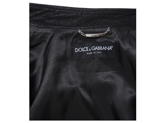 DOLCE & GABBANA, Grüne Bikerjacke aus Leder - Ansicht 7