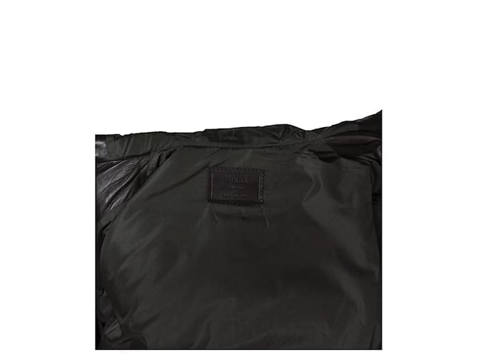 Prada, Parka de piel con capucha marrón Castaño Verde - vista 5