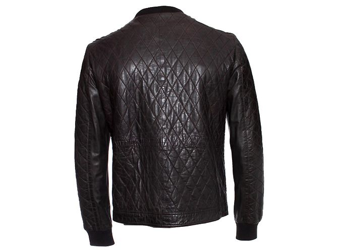Autre Marque DNA Homme von Erick Kuster, Braune gesteppte Lederjacke - Ansicht 2