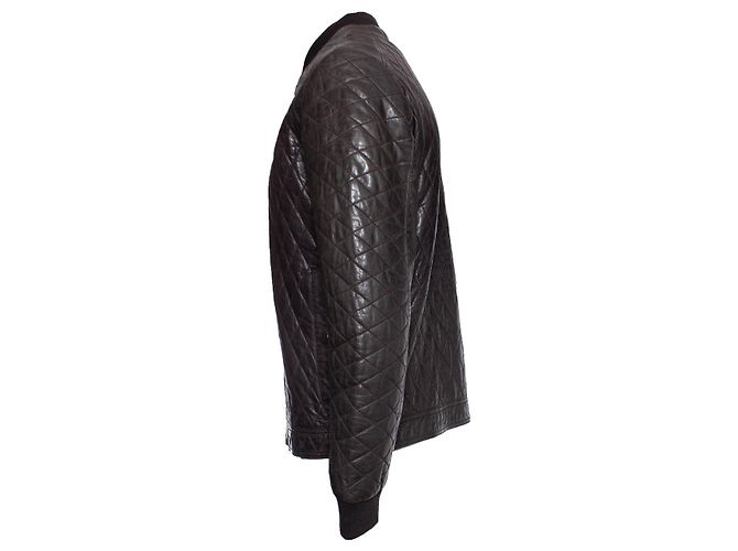 Autre Marque DNA Homme von Erick Kuster, Braune gesteppte Lederjacke - Ansicht 4