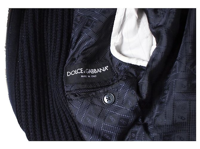 DOLCE & GABBANA, Blazer in velluto a coste blu - vista 7