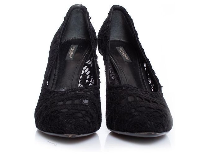 DOLCE & GABBANA, Décolleté in pizzo nero. - vista 3