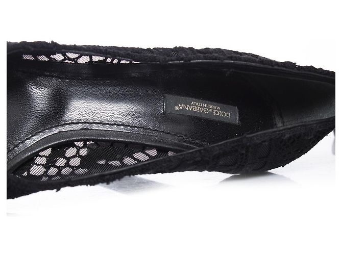 DOLCE & GABBANA, Décolleté in pizzo nero. - vista 7