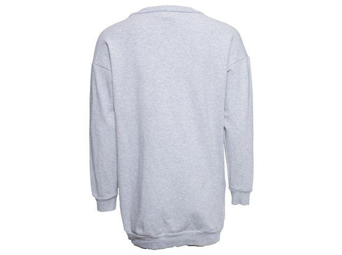 Moschino, Grauer Pullover mit Sicherheitsnadeln. - Ansicht 2