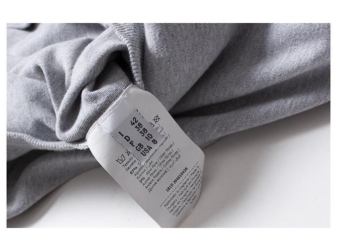 Moschino, Grauer Pullover mit Sicherheitsnadeln. - Ansicht 7
