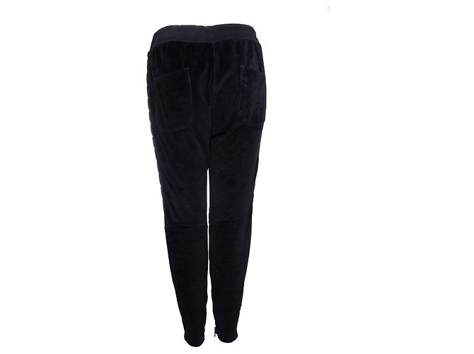 Balmain Balmaın, Samt-Trainingshose. Schwarz - Ansicht 2