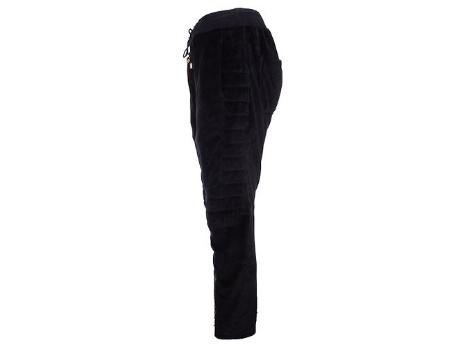 Balmain Balmaın, Samt-Trainingshose. Schwarz - Ansicht 4