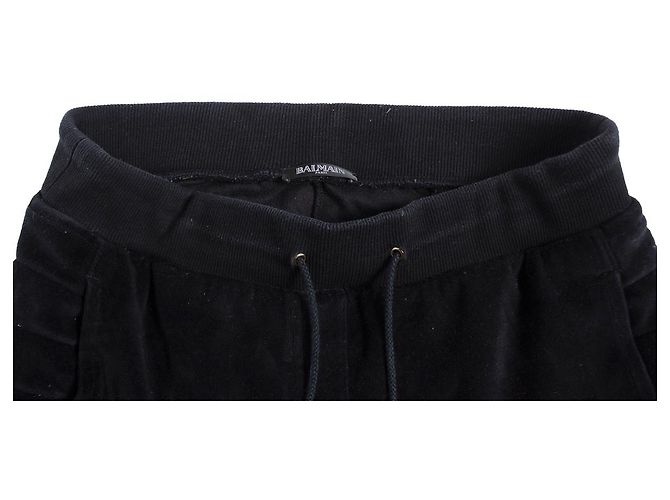 Balmain Balmaın, Samt-Trainingshose. Schwarz - Ansicht 5