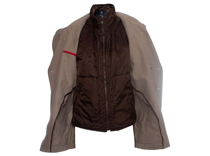 Autre Marque Fay Cappotto Blazer Marrone in Cotone - vista 2