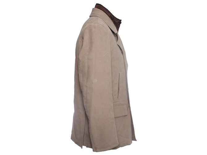 Autre Marque Fay Cappotto Blazer Marrone in Cotone - vista 4