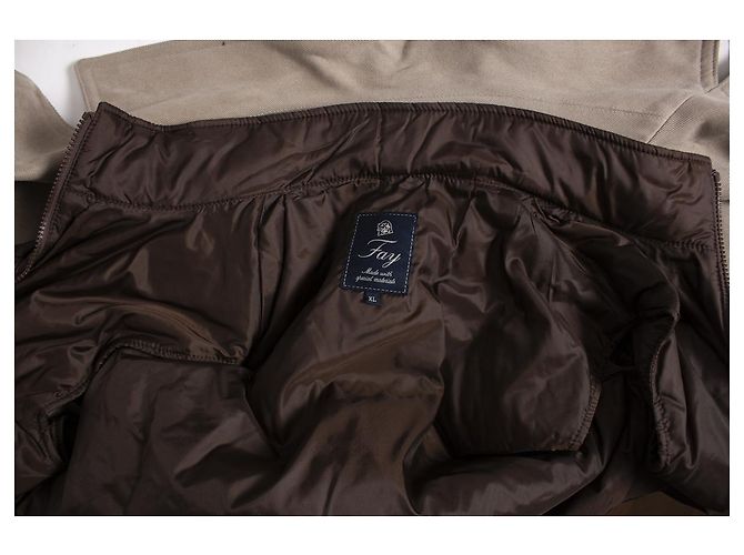Autre Marque Fay Cappotto Blazer Marrone in Cotone - vista 6