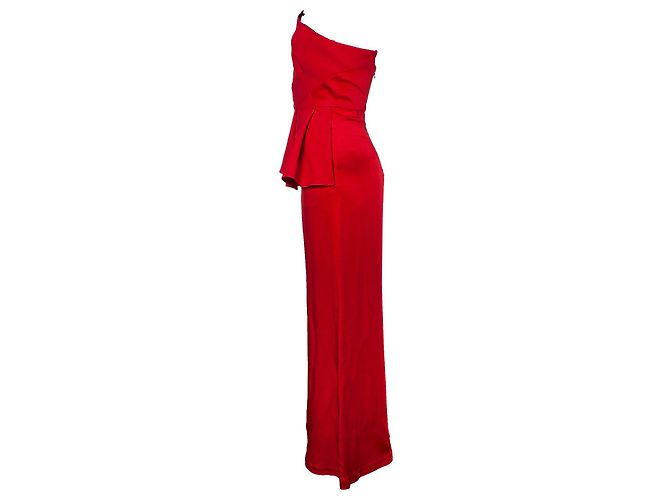 Roland Mouret, Roter trägerloser Overall mit Schößchen - vista 3