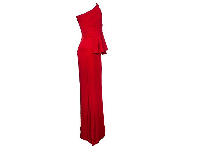 Roland Mouret, Roter trägerloser Overall mit Schößchen - vista 4