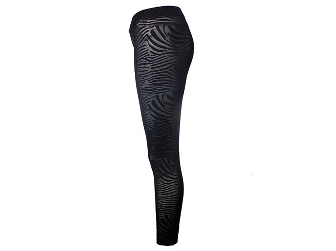 Autre Marque stella mccartney x adidas, legging de malla con estampado de cebra Negro - vista 3