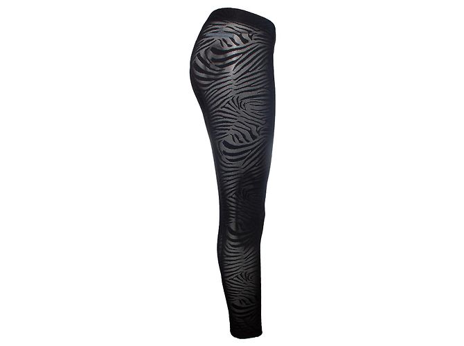 Autre Marque stella mccartney x adidas, legging de malla con estampado de cebra Negro - vista 4