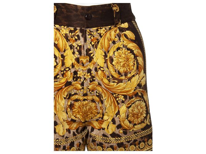 Gianni Versace Couture, Shorts mit Barocco-Print Braun - Ansicht 5