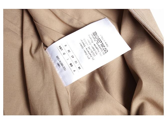 Christian Dior, Vestido beige arrugado sin mangas Castaño - vista 5