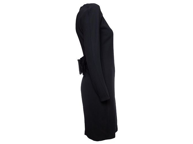 Gianni Versace, Kleid mit Riesenschleife Schwarz - Ansicht 4