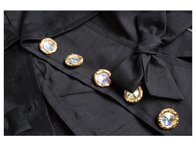 Christian Lacroix, terno duplo com fitas e botões de cristal Preto - vista 7