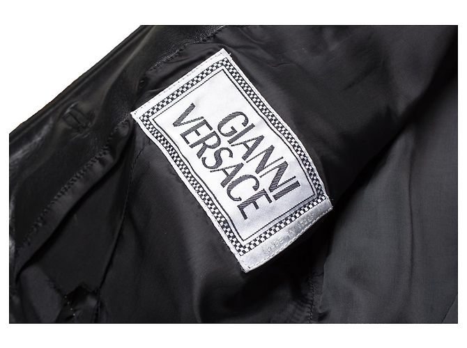 Gianni Versace Couture, Runway-Lederweste Schwarz - Ansicht 9