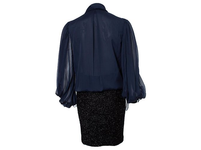 Christian Lacroix, Cocktailkleid Schwarz Blau - Ansicht 2