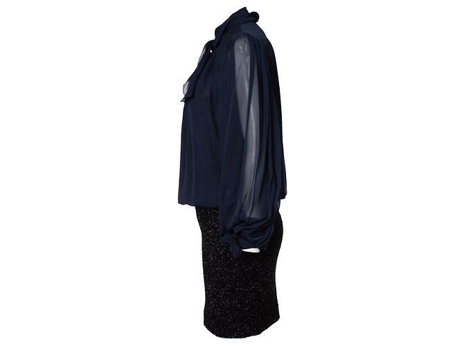 Christian Lacroix, Cocktailkleid Schwarz Blau - Ansicht 3