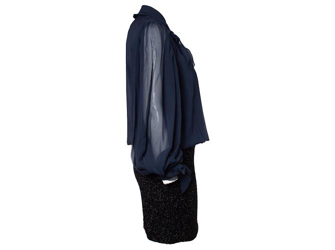 Christian Lacroix, Cocktailkleid Schwarz Blau - Ansicht 4