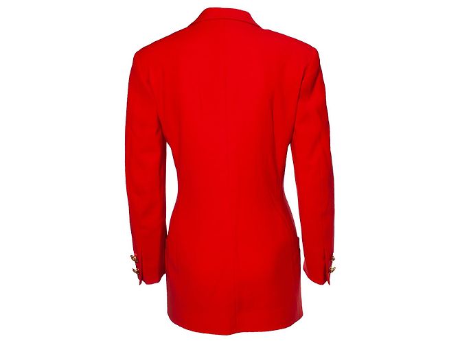 Gianni Versace Couture, Roter Laufsteg-Blazer aus der Bondage-Kollektion - Ansicht 2