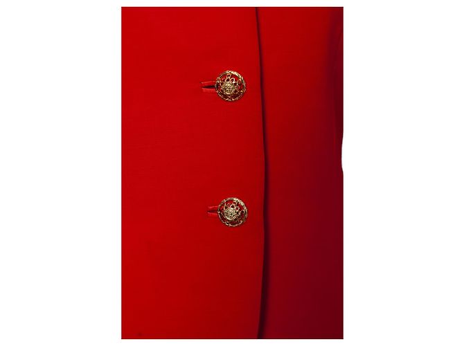 Gianni Versace Couture, Roter Laufsteg-Blazer aus der Bondage-Kollektion - Ansicht 6