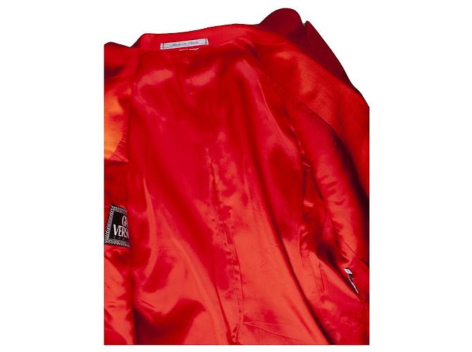 Gianni Versace Couture, Roter Laufsteg-Blazer aus der Bondage-Kollektion - Ansicht 8
