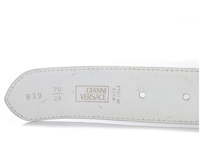 Gianni Versace, cinto com aplicações de triângulo dourado Branco - vista 8