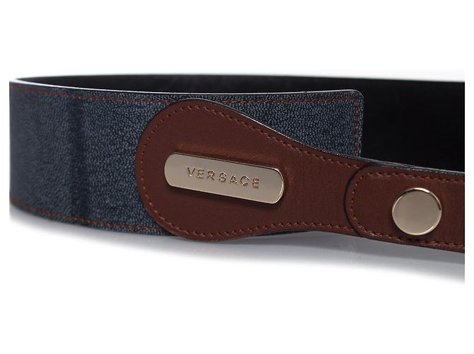 Gianni Versace, cinturón con tachuelas Castaño Azul - vista 7